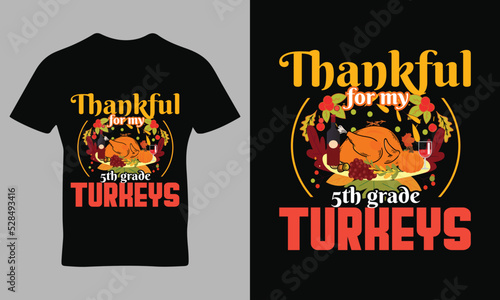 Thanks giving quote typography t-shirt design template vector