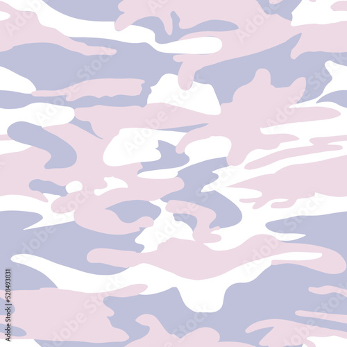Cute pastel vector seamless camouflage force combat camo patterns Fototapet