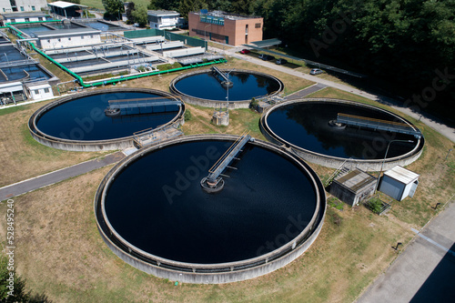 Water treatment plant from drone