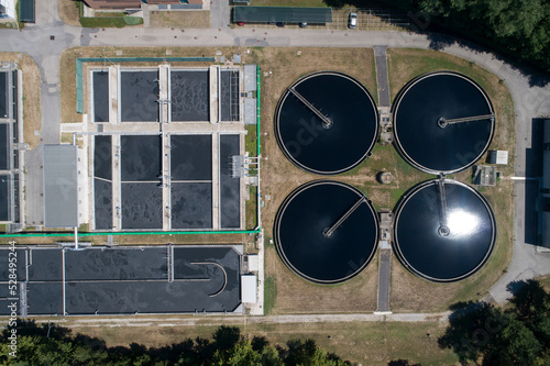 Water treatment plant from drone