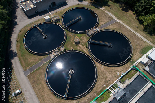 Water treatment plant from drone