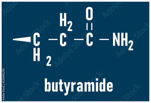 Butyramide is the amide of butyric acid. photo