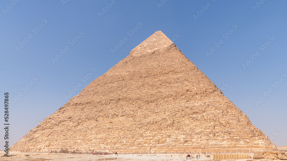 A view of the pyramid of Chephren, Giza, Egypt.