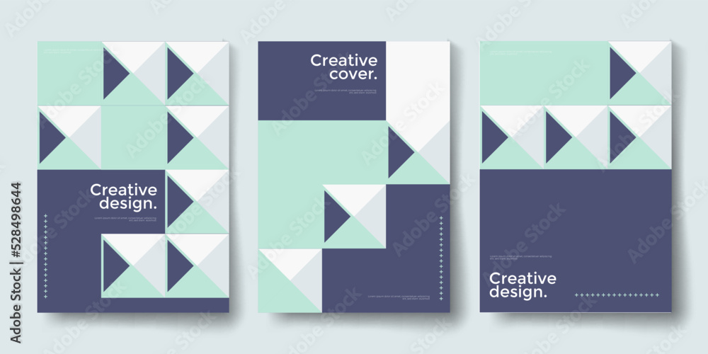 Minimalist cover templates. Modern gradient shapes composition. Creative Geometric background pattern.