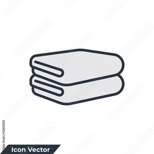towel icon logo vector illustration. Folded towels symbol template for graphic and web design collection
