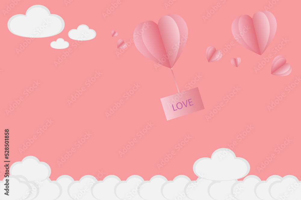 valentines day invitation card paper heart background