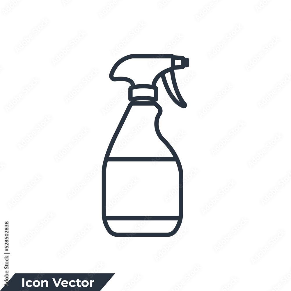 Spray bottle icon logo vector illustration. Spray bottle symbol template for graphic and web design collection Spray bottle icon logo vector illustration. Spray bottle symbol template for graphic and web design collection