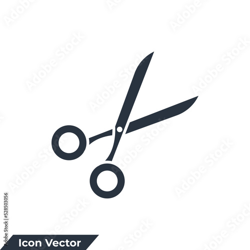 scissor icon logo vector illustration. scissor symbol template for graphic and web design collection