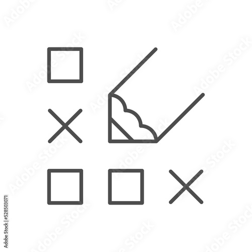 Lottery filling line outline icon