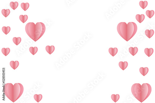 valentines day invitation card paper heart background © Pongsak