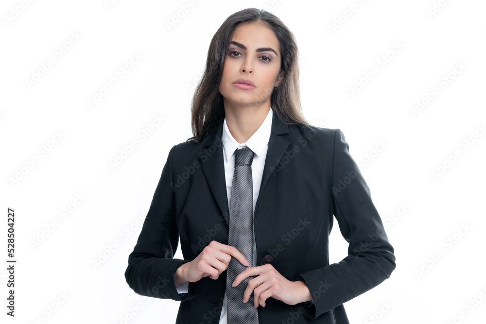 Sexy sensual business woman portrait. Fashion businesswoman in suit isolated on white studio background. Business women vogue style. Sexy sensual business woman portrait. Fashion businesswoman in suit isolated on white studio background. Business women vogue style.