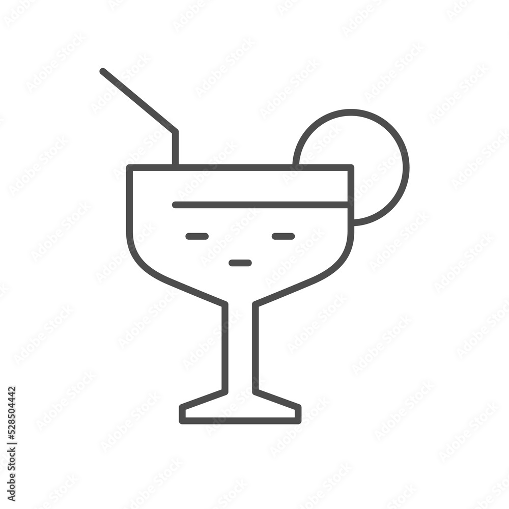Alcohol cocktail line outline icon Alcohol cocktail line outline icon