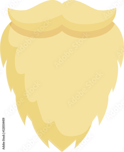 White beard icon cartoon vector. Santa beard. Costume claus