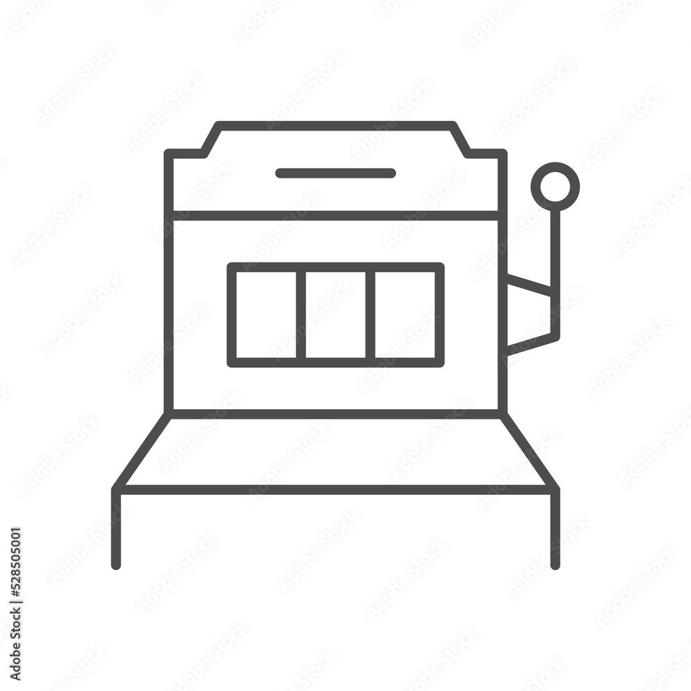 Slot machine line outline icon Slot machine line outline icon