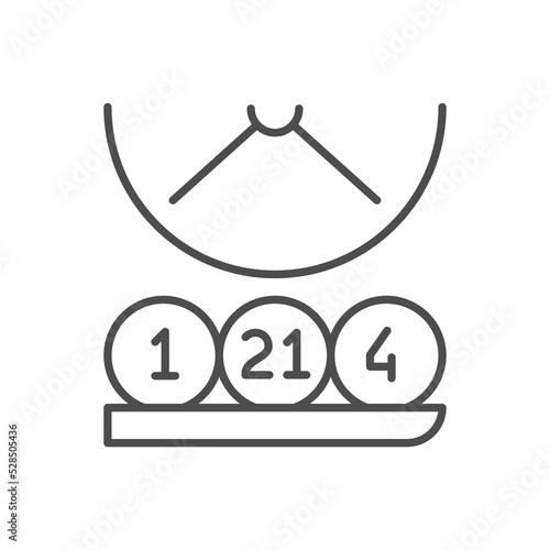 Lottery drum line outline icon
