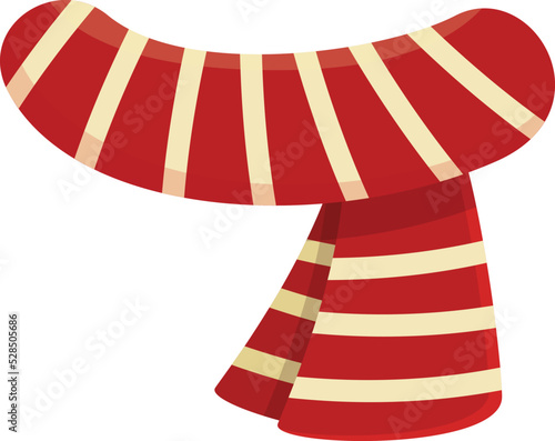 Xmas scarf icon cartoon vector. Santa holiday. Hat mask