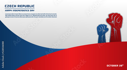 Independence Day of Czech Republic Vector Illustration, celebrate day background