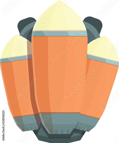 Technology jetpack icon cartoon vector. Rocket jet. Career space