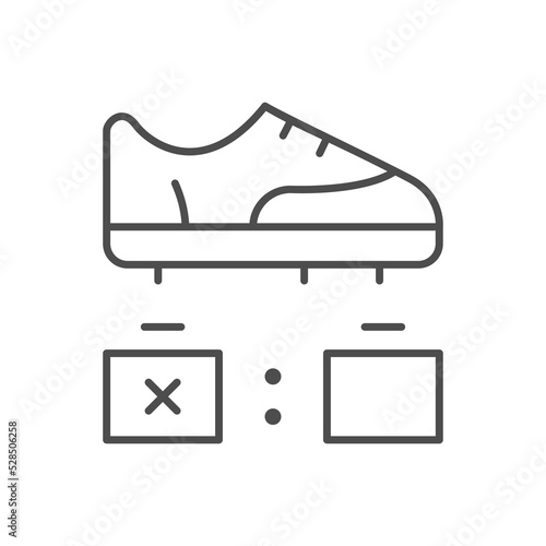 Sport betting line outline icon