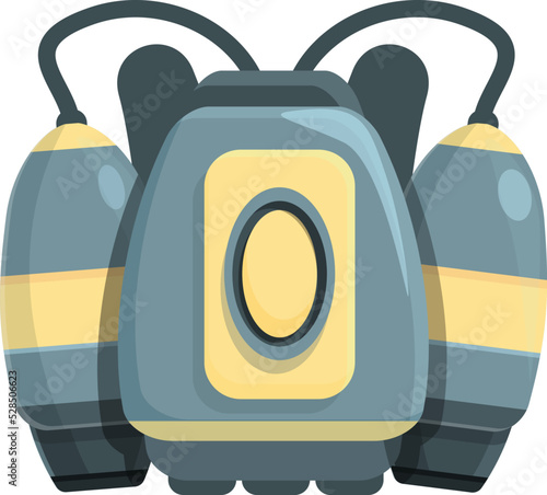 Fly jetpack icon cartoon vector. Rocket jet. Future space
