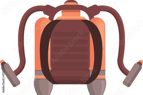 Start jetpack icon cartoon vector. Space future. Action fire