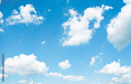 cloudy landscape on a light blue sky