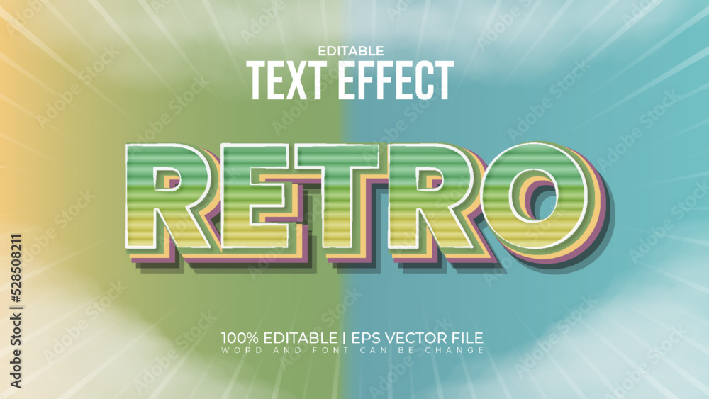 retro text effect style retro text effect style