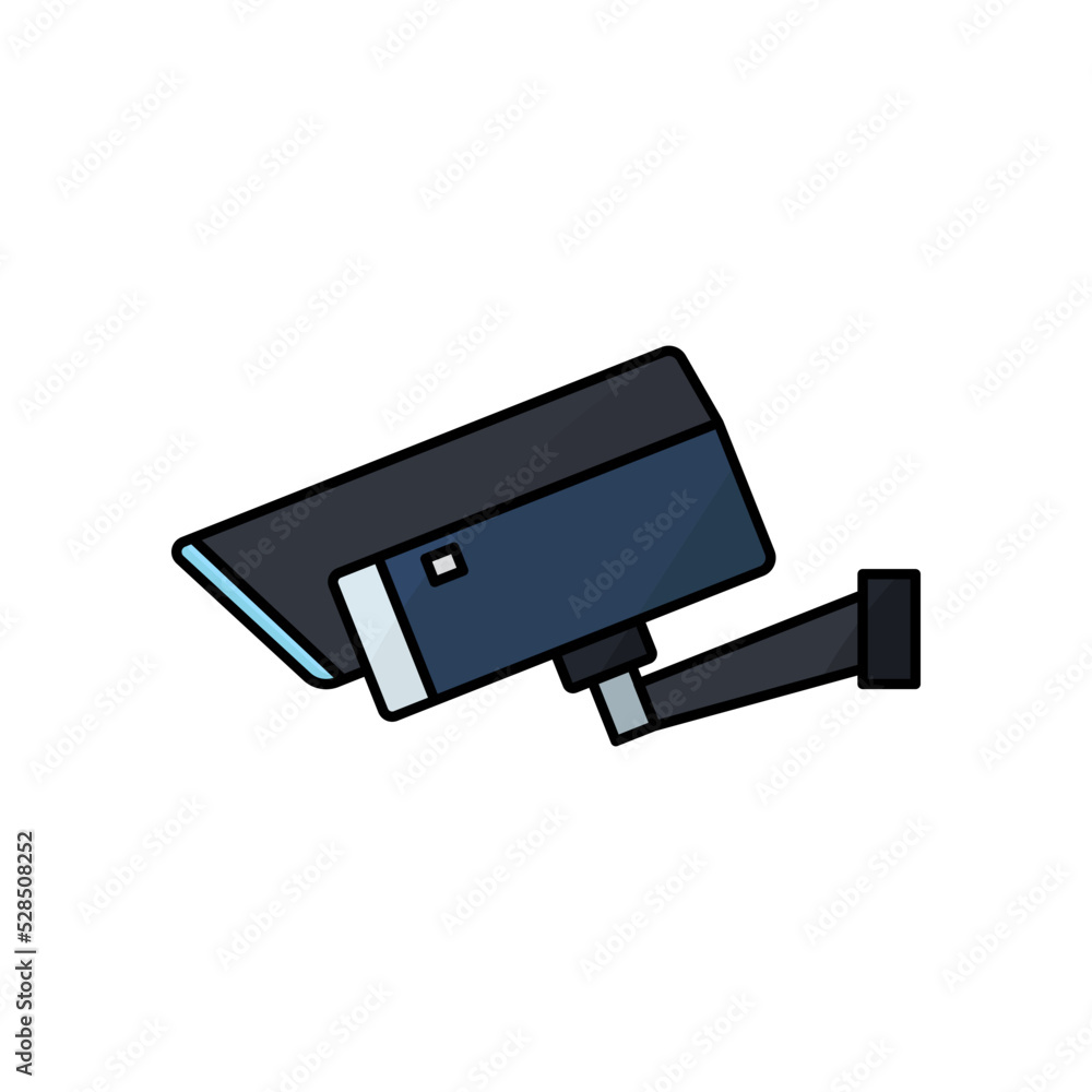 CCTV icon. Icon related to electronic, technology. Lineal color icon style, colored. Simple design editable CCTV icon. Icon related to electronic, technology. Lineal color icon style, colored. Simple design editable