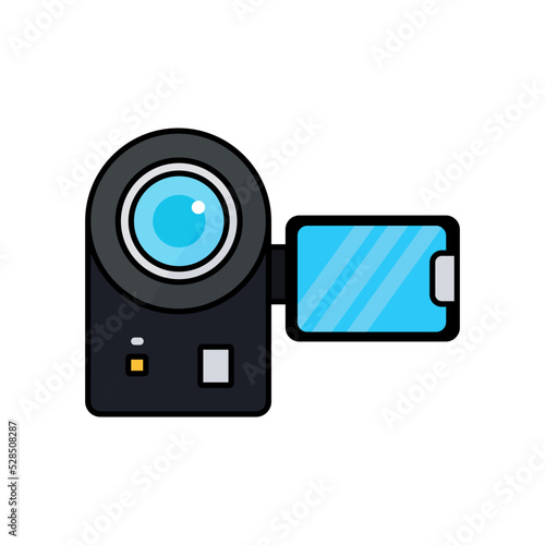 Wallpaper Mural Video camera icon. Icon related to electronic, technology. Lineal color icon style, colored. Simple design editable Torontodigital.ca