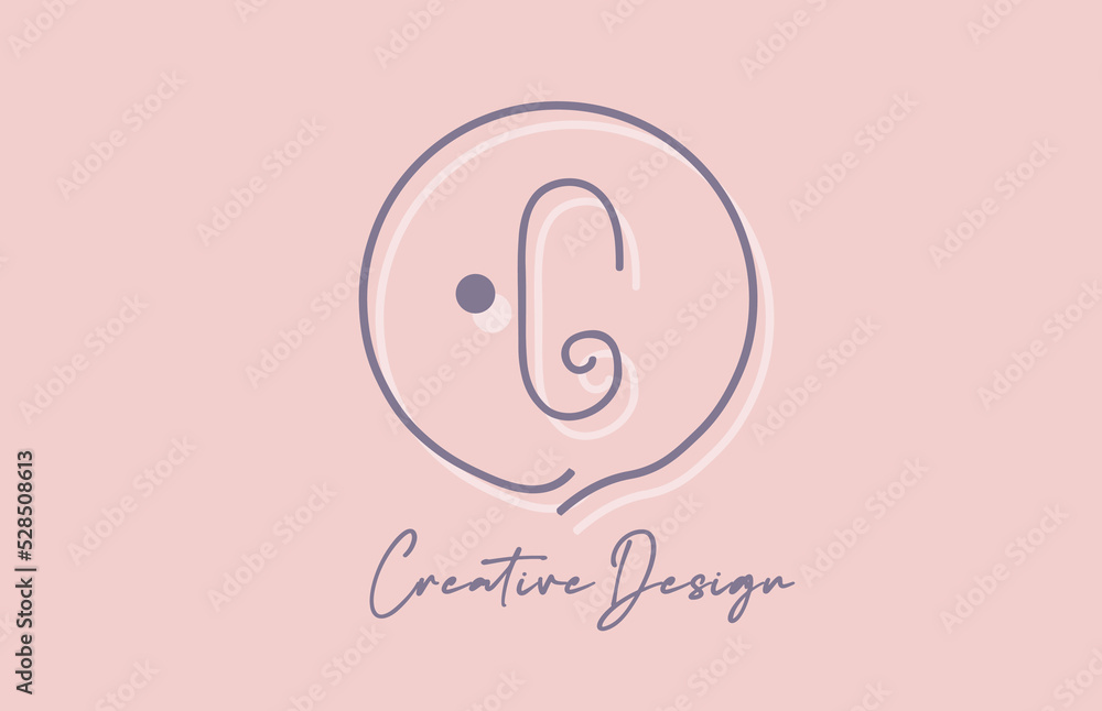 G alphabet letter logo icon design with line dot and vintage style. Pink blue creative template for business and company G alphabet letter logo icon design with line dot and vintage style. Pink blue creative template for business and company