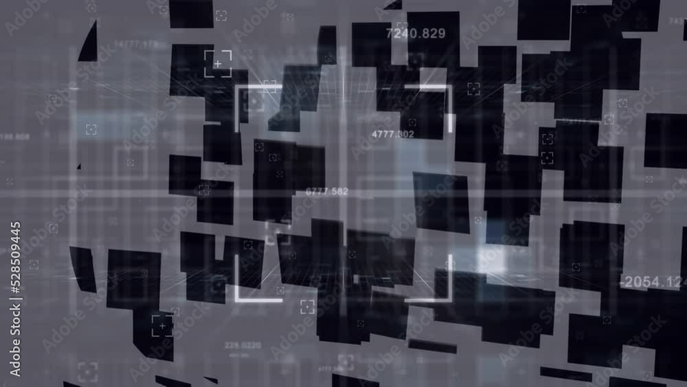 Animation of cogs with data processing over cityscape Animation of cogs with data processing over cityscape