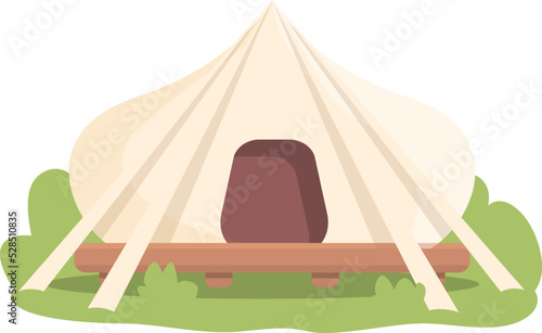 Wood tent icon cartoon vector. House luxury. Weekend nature