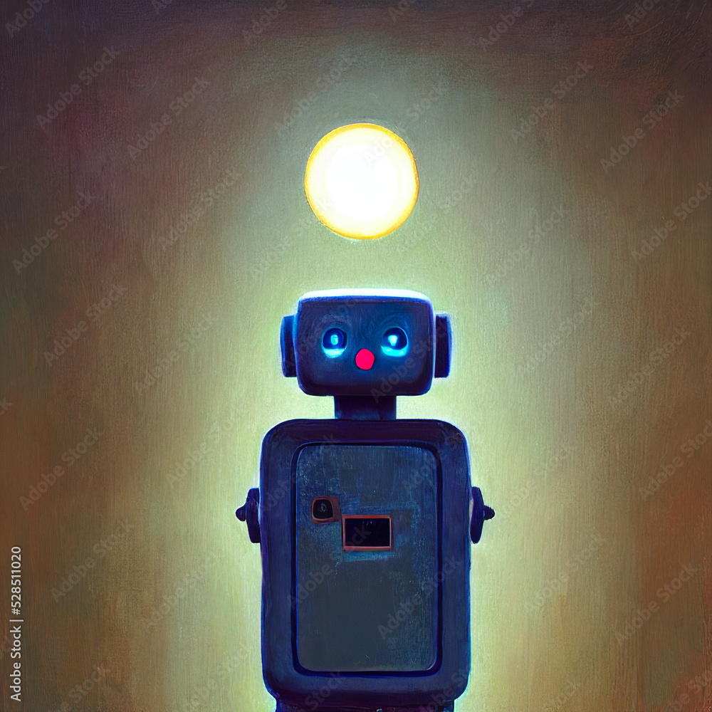 Naklejka premium the phone robot of the future