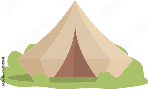 Rain tent icon cartoon vector. Glamping house. Nature forest