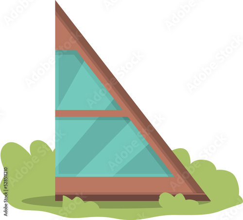 Trip glass glamping icon cartoon vector. Camping house. Chair adventure