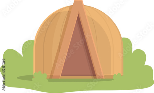 Lodge adventure icon cartoon vector. Tent camping. Nature forest