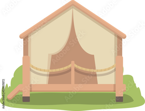 Trip glamping icon cartoon vector. Luxury house. Travel tourism