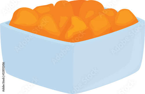 Nugget box icon cartoon vector. Fast food. Hot lunch