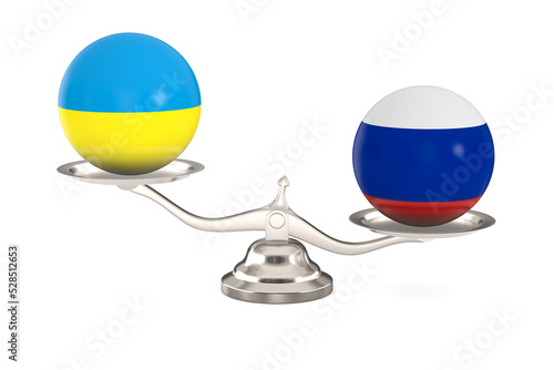 Two balls with flag Russia,...