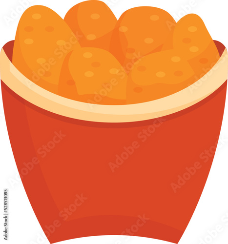 Tasty chicken nugget icon cartoon vector. Fast food. Hot lunch