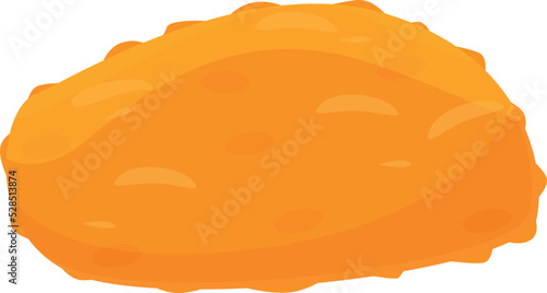 Fast chicken nugget icon cartoon vector. Crispy food. Fried menu