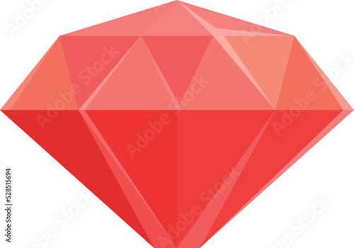 Diamond ruby icon cartoon vector. Gem stone. Luxury sapphire