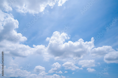 Panoramic view of clear blue sky and clouds, clouds with background.