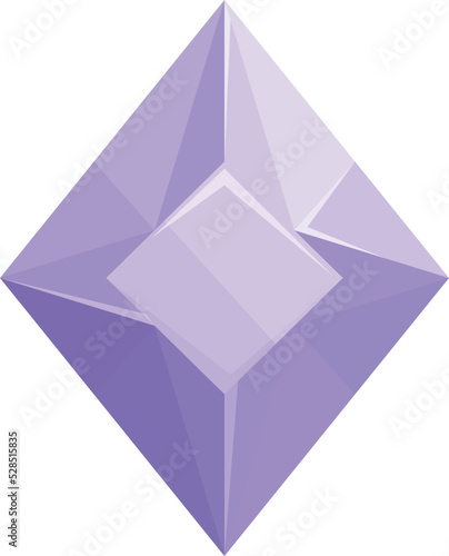 Crystal icon cartoon vector. Stone gem. Emerald sapphire