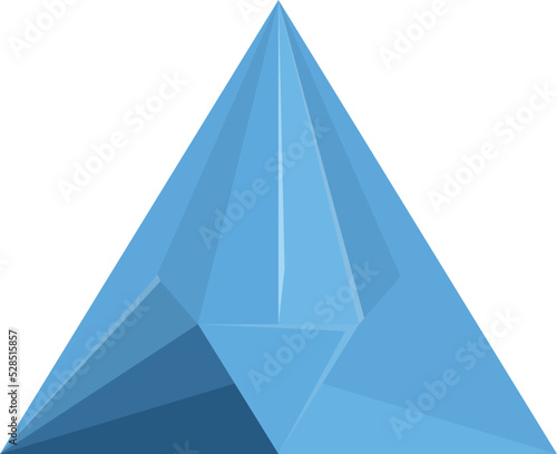Triangle pyramide icon cartoon vector. Stone gem. Rhinestone jewel