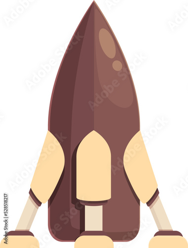 Rocket space icon cartoon vector. Future base. Alien colonization