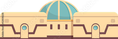 Alien base icon cartoon vector. Mars space. Galaxy station