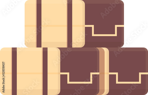 Space station box icon cartoon vector. Planet base. Colony surface