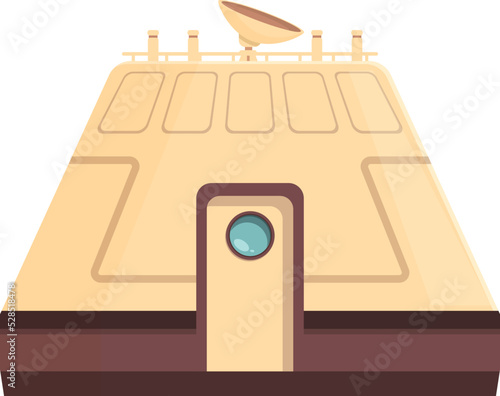Mars surface base icon cartoon vector. Space future. Colonization mission