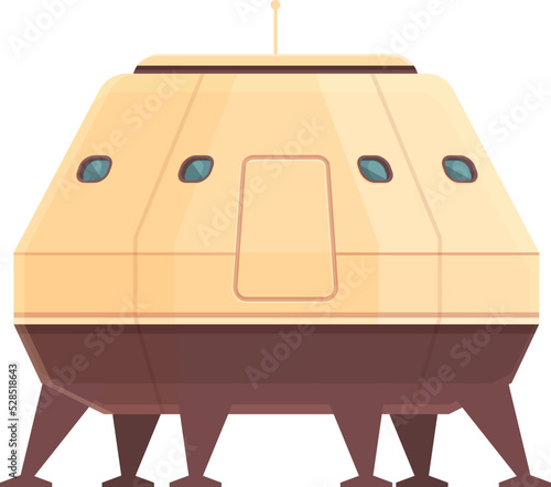 Spaceship icon cartoon vector. Future base. Mars colonization